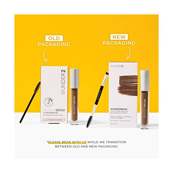 WUNDER2-WUNDERBROW-Makeup-Waterproof-Eyebrow-Gel-For-Long-Lasting-Eye-Brow-Make-Up-Brunette WUNDERBROW Waterproof Eyebrow Gel, Brunette, Vegan and Cruelty-Free