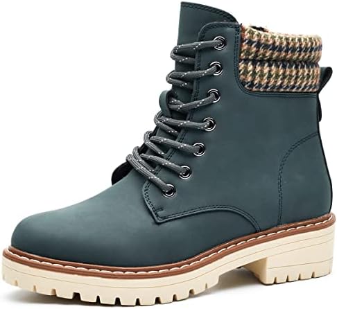 DeYashopin Womens Hiking Boots Non-slip Outdoor Casual Boot Leather Blue 6