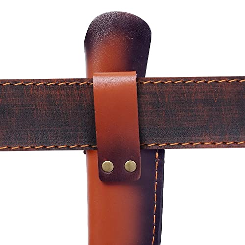 DONGKER Messerscheide Leder, 22cm Long Messer Scheide, Messertache für Gürtel, Gürtelmesseretui für die Jagd, Freizeit & Küche