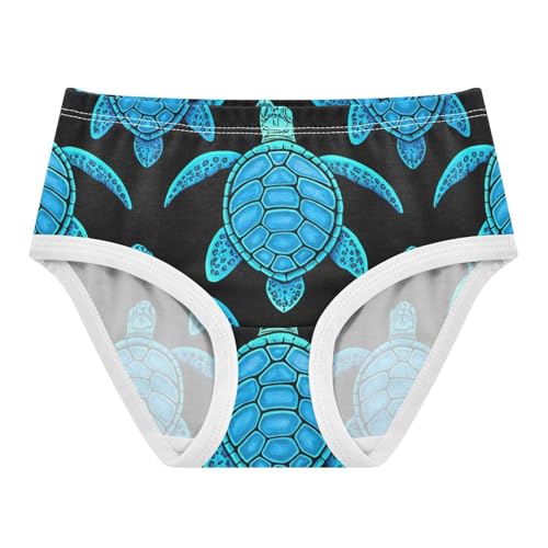 Cotton Toddler Underwear Floral Blue Sea Turtles Black Girl Panties Cute Animal Underpants Briefs 2t