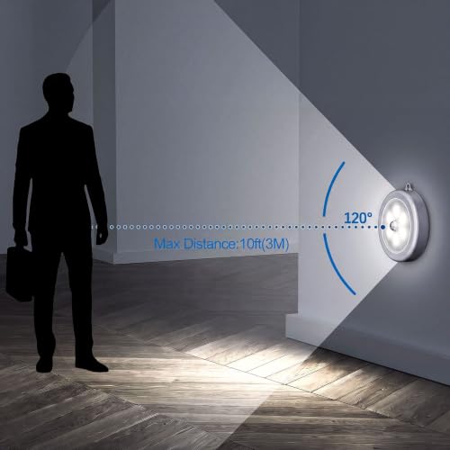 Image of Hoteon PIR Motion Sensor Light, Battery Powered LED Night Light, Cold, 2PCS