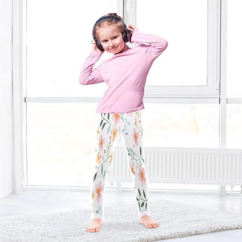 Bolaz Toddler Girls Leggings Printed Yoga Pants Leggings 3238-florid for Kids4