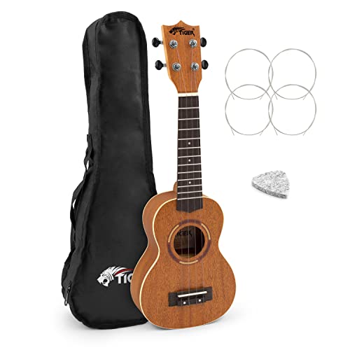 Tiger UKE14-NT Ukulélé acajou 53,3 cm - Les Beatles, Paul McCartney, John Lennon, RIngo Starr, George Harrison Tiger UKE14-NT Ukulélé acajou 53,3 cm