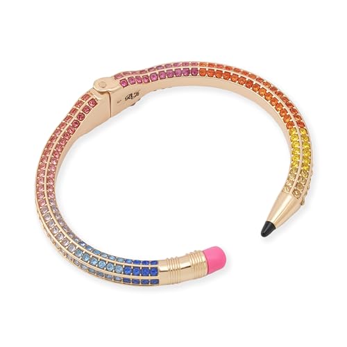 Betsey Johnson Women's Straight A's Pavé Pencil Cuff Bracelet3