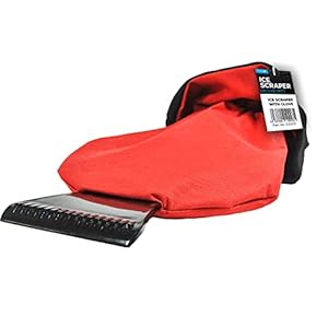 Simply ICE003 Durable Windscreen Ice Scraper with a Cozy and Waterproof Fleece Glove for Extra Warmth and Protection