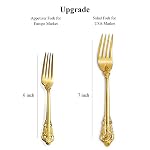 Luxury 20-Piece 18/10 Stainless Steel Flatware Set (Gold) - Image 3
