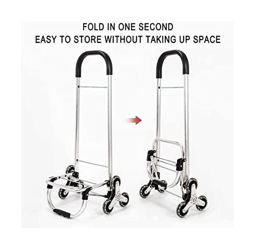QUANLI Faltbarer Einkaufstrolley aus Aluminiumlegierung, faltbar, mit extra großer wasserdichter Einkaufstasche… – Bild 4