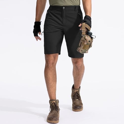 Shorts clásicos cargo para hombre con bolsillos con cierre miniatura 6