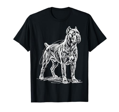 Cane Corso Line Art Italian Mastiff T-Shirt