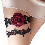 Photo Gallery ourlore giarrettiera da sposa elasticizzata per ballo di fine anno giarrettiera per gamba da sposa in pizzo set 2 pezzi, nero (d), taglia unica Photo Gallery ourlore giarrettiera da sposa elasticizzata per ballo di fine anno giarrettiera per gamba da sposa in pizzo set 2 pezzi, nero (d), taglia unica