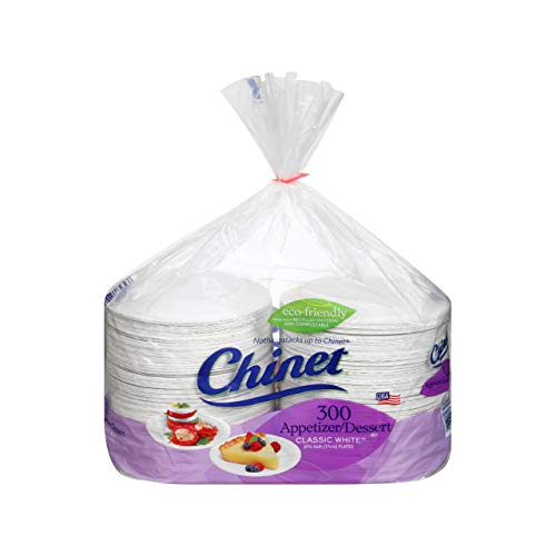 Chinet Classic White Dessert Plates 300 ct 6 3/4 (17 cm)
