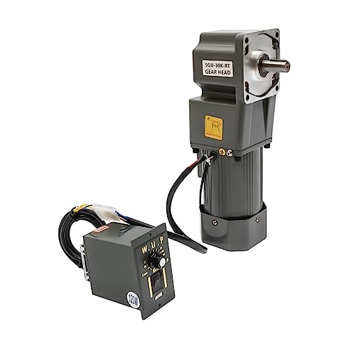 Gdrasuya10 LD-110V120W30K Electric Gear Motor 110V 120W 30K Single-Phase High Torque Ac Gear Reducer Motor 45 Rpm Variable Speed Controller Gear Reduction Electric Motor 90° Right Angle Output 20 Nm thumb #2
