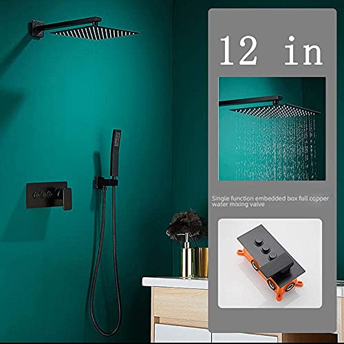 Système de douche encastrable chrome avec mitigeur et pommeau de douche à main