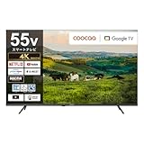 coocaa（クーカ） ドウシシャ スマートテレビ 4K 液晶 Google TV HDR10対応 Dolby Audio You Tube NETFLIX Prime videoブルーライト軽減 外付けHDD録画(裏番組録画) 55Y65 (55V型)
