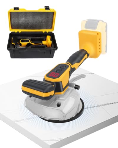 Tile Vibration Tool for Dewalt 20V Battery Tile Vibration Leveling Machine with 8 Speed Suction Cup Digital Display Max 25000r/Min 150W Tile Suction Cup T for Floor Wall (Tool only)