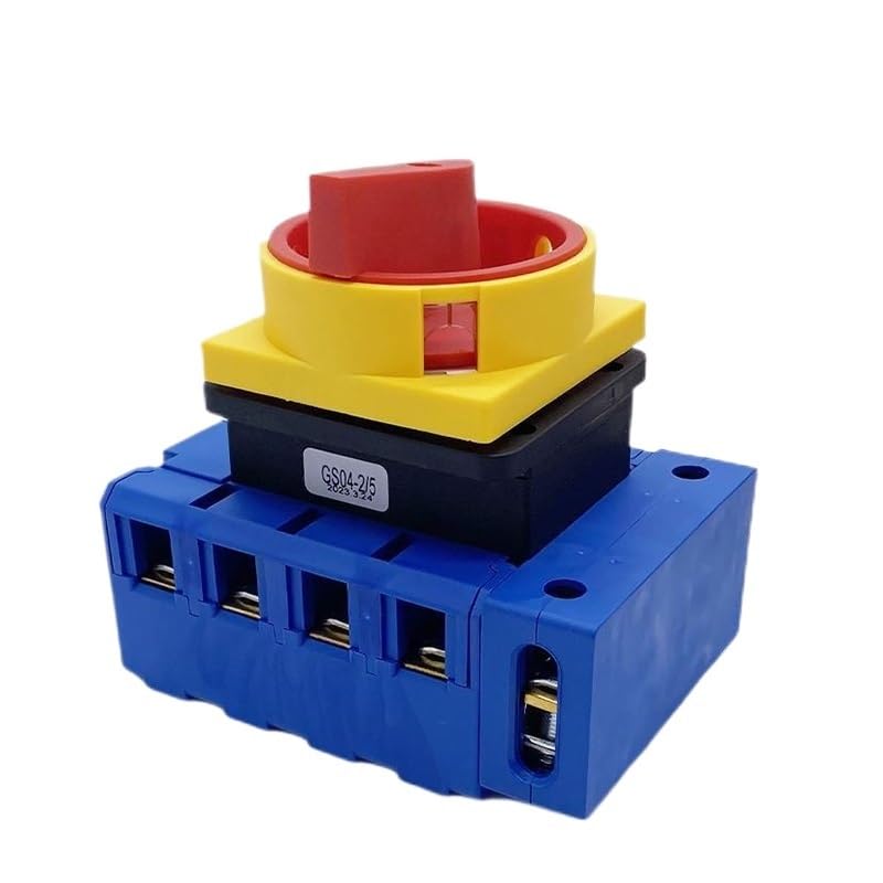 80A Disconnect Switch Three-Phase Five Wire Load Isolation Power Cut-Off Silver Contact Rotary Cam Switch