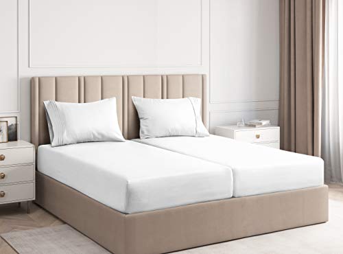 Split King Sheets for Adjustable Beds - Split King Adjustable Bed for Adjustable Mattress - Split King Sheet Sets for Adjustable Beds Deep Pocket - Deep Pocket Split King Sheets - Adjustable Sheets