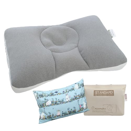 2025みんまくスタンダードムーミンカバーセット じぶんまくら (ガーデン BU ブルー, ハード)