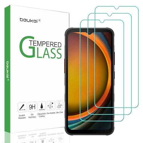 beukei (3 Pack) Designed for Samsung Galaxy XCover7 Pro/Galaxy XCover 7 Pro/Galaxy Xcover 7 Screen Protector Tempered Glass,Touch Sensitive,Case Friendly, 9H Hardness