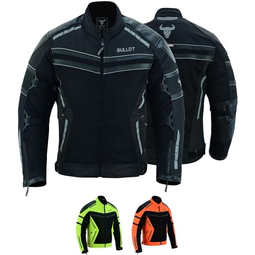 BULLDT Motorradjacke Herren sommer mit abnehmbar CE-Protektoren &...