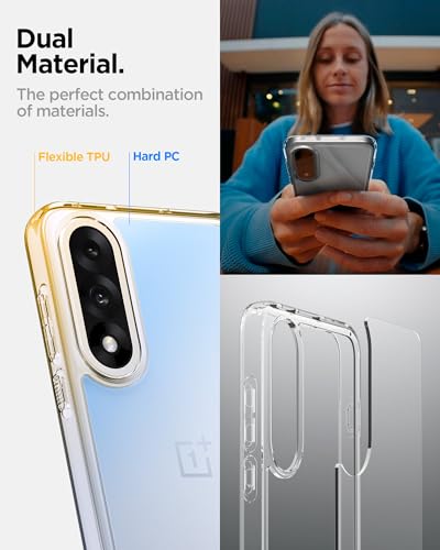 Image of Spigen Ultra Hybrid | OnePlus Nord 5 5G Case [Transparent] [Air Cushion Protection] OnePlus Nord 5 5G Back Cover | TPU+PC - Crystal Clear