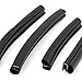Uxcell a15061600ux0614 Car Sealed Strip Door Guard Buffer Black 4Pcs, 4 Pack