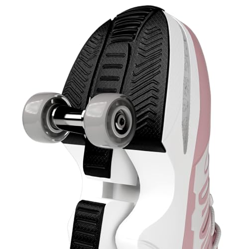Rollschuhe Kinder, Schuhe mit Rollen für mädchen, Roll Schuhe, 2-in-1 Rollschuhe Schuhe mit Versteckten Rädern - Quad Skates für Fitness, Freizeit und Urban Skating - Damen Herren, Pink-35