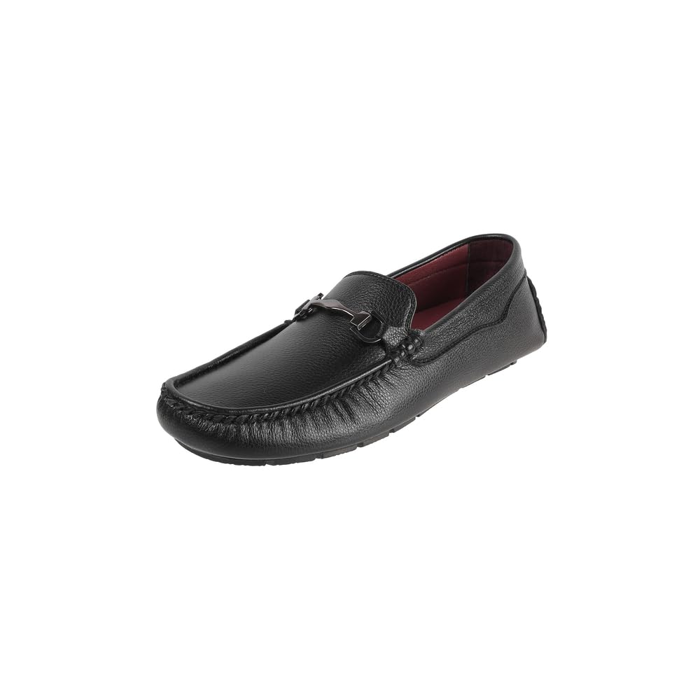 Men Faux Leather Driving Style Loafer Shoes-image-2