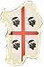 Produktbild 4R Quattroerre.it 32132 3D Aufkleber Sardinien Sticker HQ, 44 x 68 mm