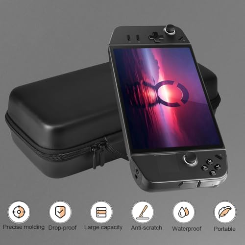 Hard Carrying Case for Lenovo Legion Go Game Console, Shockproof Hard Case Anti-Drop Portable Storage Bag with Mesh Pocket Anti Scratch2