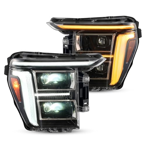 Image of VLAND LED Headlights For 2021-2023 Ford F150, Yellow or White DRL, Not For Raptor & F-150 Lightning