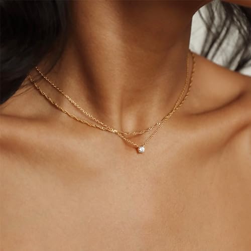 BAYLAY Gold Chain for Women - 18K Gold Plated Chain Necklace Woman Dainty Gold Necklace for Women Non Tarnish Gold Necklace Gold Jewelry Gifts Size 16 inch — view 3