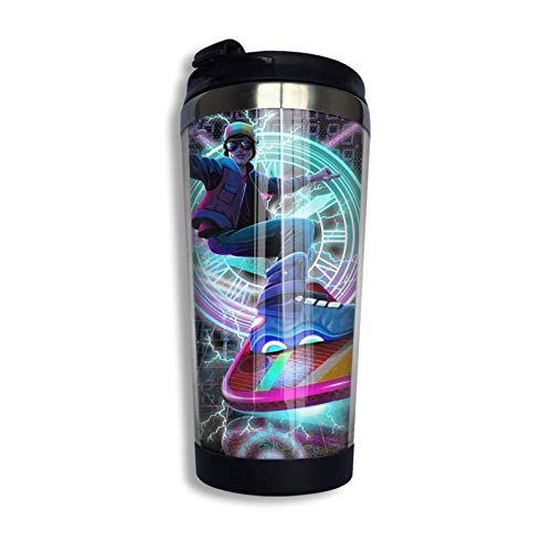 Edelstahl Travel Kaffeetasse, Hoverboard nimmt Flugreisebecher Kaffeetasse Edelstahl Vakuumisolierter Becher 13,5 Unzen