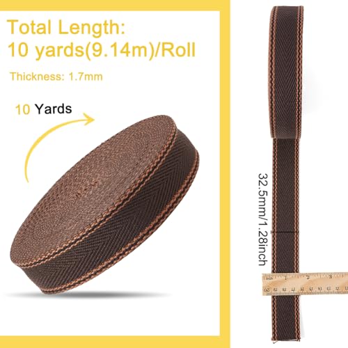 BENECREAT 10 Yards Polycotton Striped Webbing - Image 2