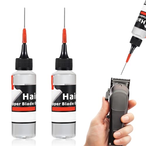 Reccisokz 2 PièCes Huile Tondeuse Cheveux,Huile Lubrifiante, RéDuit La Friction, Prolonge La DuréE De Vie L'éQuipement, Pour Les Lames De Tondeuse à Cheveux Et De...