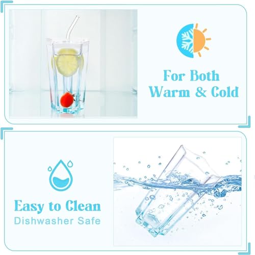 Image of Kamvy Star Textured Glass Tumbler | Pack of 1, 350ml Crystal Clear Drinking Glasses for Water, Juice, Whiskey & Cocktails | Elegant Designer Glassware for Home, Kitchen & Bar (Multi - Star)
