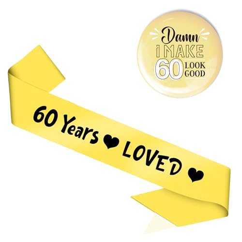 60th Birthday Decorations Sash Supplies - Including...
