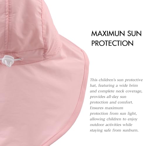 JANGANNSA Baby Sun Hat Boys Girls Infant Toddler Bucket Hat Kids Neck Flap Sun Protect Cap Beach3