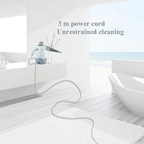 LTLWSH Vaporeta de Limpieza de Mano Portátil Multiusos Vaporizador Limpiador a Vapor con 9 Accesorios para Quitar Manchas en Tapicería de Coche, Hogar, Cocinas, Alfombras, Cristales, Sofá,Verde - imagen 4