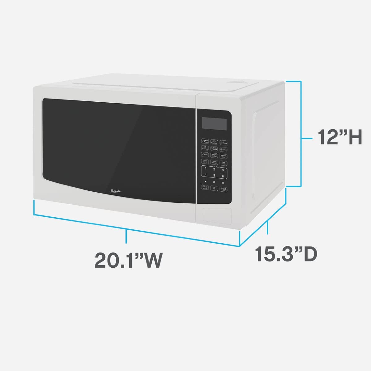 Avanti MT112K0W 1.1 Cubic Foot Microwave Oven, White