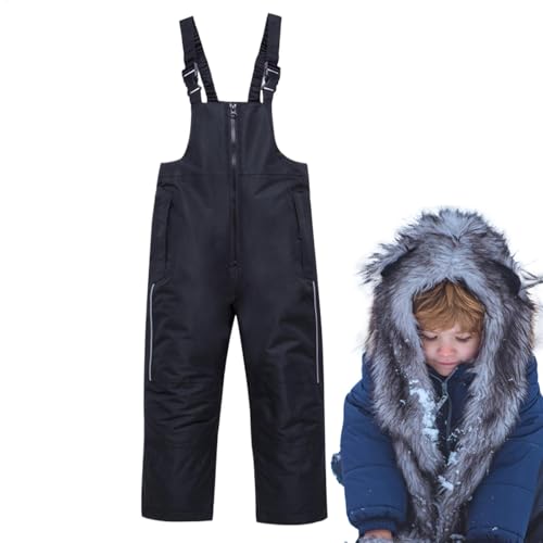 Ski Bibs Kids, Outdoor Rain Bib, Windproof Ski Snowsuit, Water-Resistant Ski Bibs, Cozy Outdoor Overalls, Activewear Overalls for Boys, Kids Snow Pants Bib, Boys and Girls Ski Bibs, Multicolor, 2
