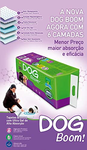 Tapete Higiênico Para Cães Dog Boom Ultra Absorvente 60x55cm (30 Unidades)
