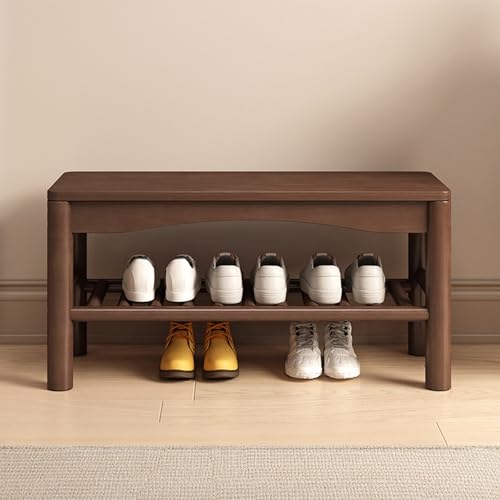 Comodo da pulire: questa scarpiera da ingresso dispone di uno sgabello in legno massello con un liscio, piatto per il massimo comfort. Fornisce un supporto stabile per cambiare le scarpe, riducendo l'affaticamento della flessione. Il design della scarpiera aperta consente un facile accesso alle scarpe e la manutenzione quotidiana è facile: basta pulirla con un panno umido. Ideale per nizing il vostro ingresso.