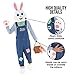 Morph Easter Bunny Costume, Unisex-Adults Plush, Includes Removable Headpiece, Gloves, Shoe Covers, Standard Size