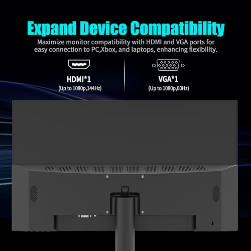 Image of Viewedge Gaming Monitor 24 Inch FHD 144hz, IPS 1ms 1080p Computer Monitor | 110% sRGB, Bluelight Filter, HDMI & VGA Port, Support Wall Mount