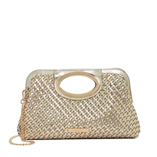 Image of Dune London ELLSAZ Woven Shoulder Bag One Size Clutch Bag