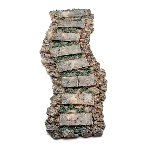 Fairy Garden Walkway Path, 6.46' Resin Miniature Pathway Stone Cobblestone Road...