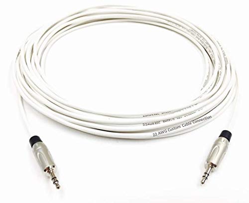 15 Foot Plenum CL3P 3.5mm (1/8 inch) Stereo Audio Cable Male to Male by Custom Cable Connection