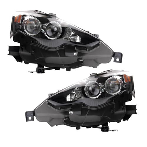 Image of TRQ 2 Piece Headlight Assembly Set Driver & Passenger Side Compatible with Lexus IS350 2014-2016 IS250 2014-2015 IS200t IS300 2016 LX2518141 LX2519141 81145-53751 8114553751 81185-53751 8118553751