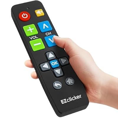 EZclicker Sony TV Remote | Big Button Universal TV Remote Control for All Sony ONLY (Black) Simplified and Easy to Use (2xAAA Batteries not Included)